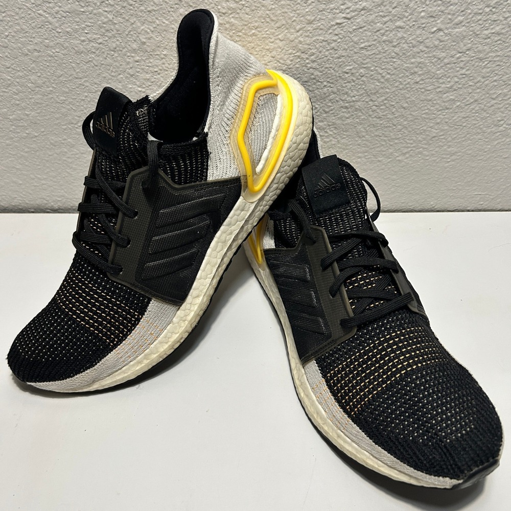 Adidas UltraBoost 19 Mens Running Shoes Core Black Solar Orange G27514 Size 12